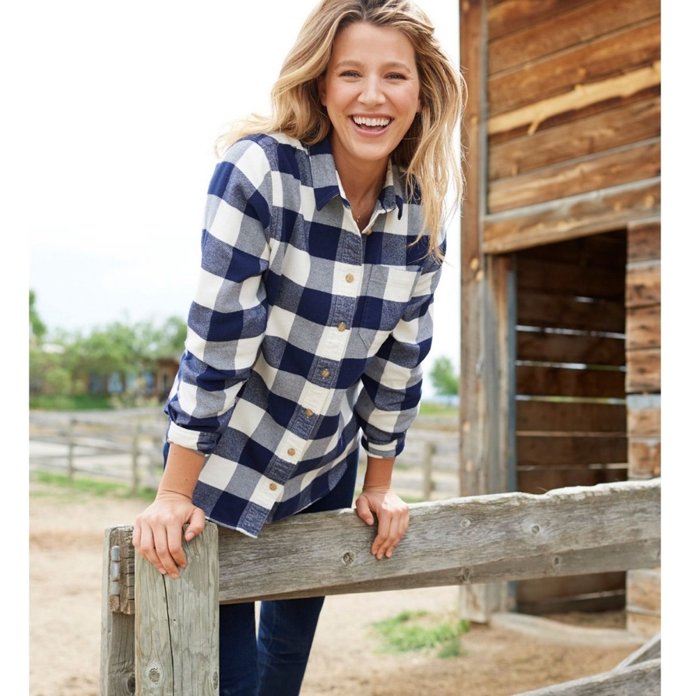 L.L.Bean Organic Flannel Shirt, Plaid